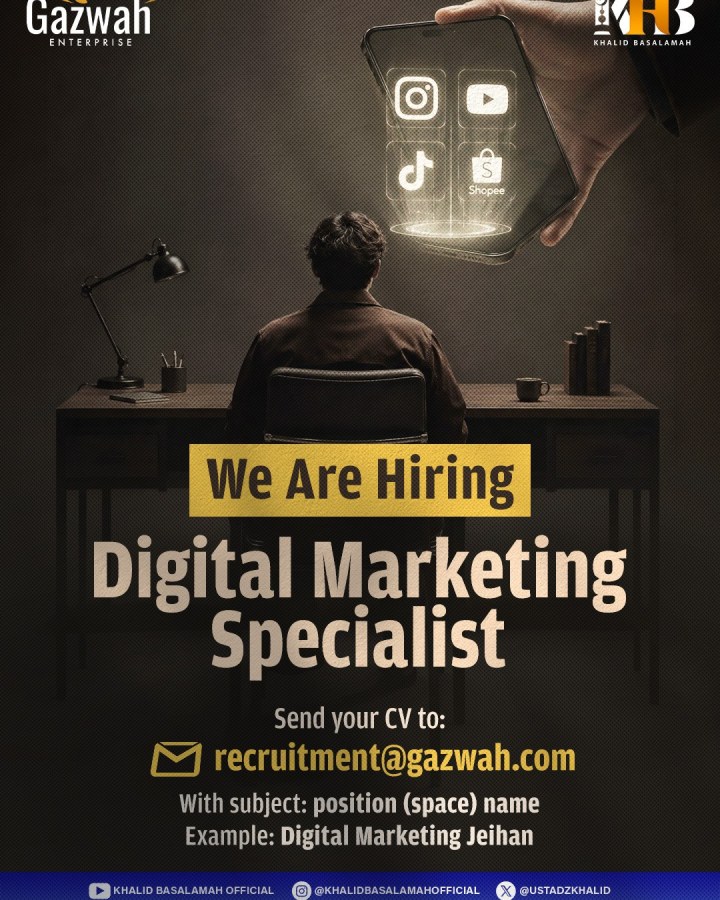 Lowongan Digital Marketing Specialist di Gazwah Enterprise